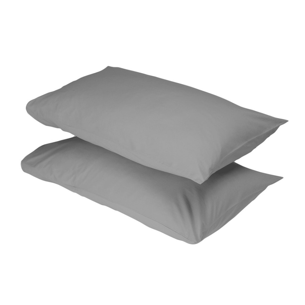 Grey 300tc Egyptian Cotton Pillowcase Pair Volpes