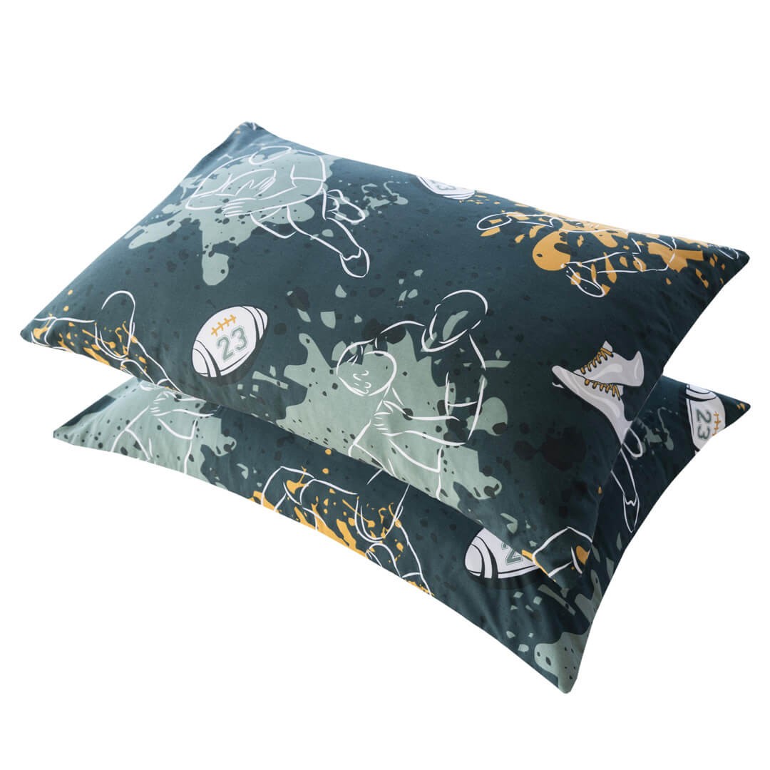 KICKOFF GREEN PILLOWCASE PAIR Volpes