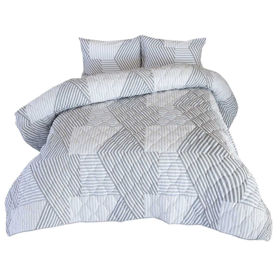 LUCIAN GREY COMFORTER SET Volpes