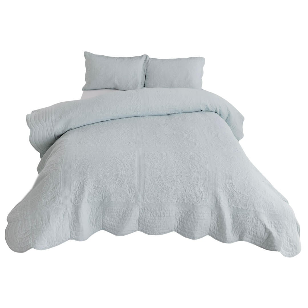 Bianca Duck Egg Quilt Set Volpes