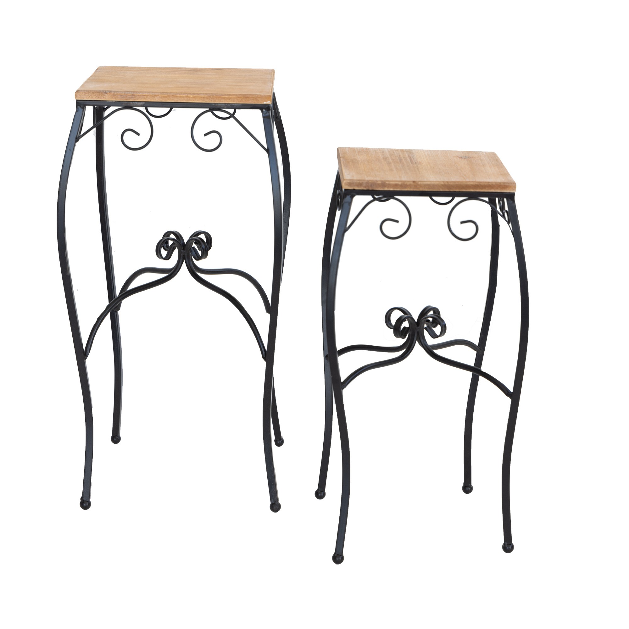 SET OF TWO SIDE TABLE BLACK Volpes