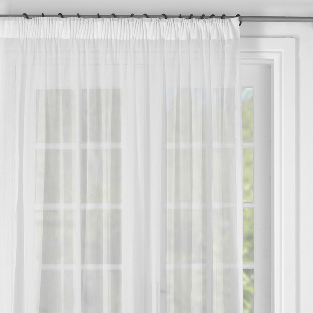 White Crushed Voile Curtain Volpes