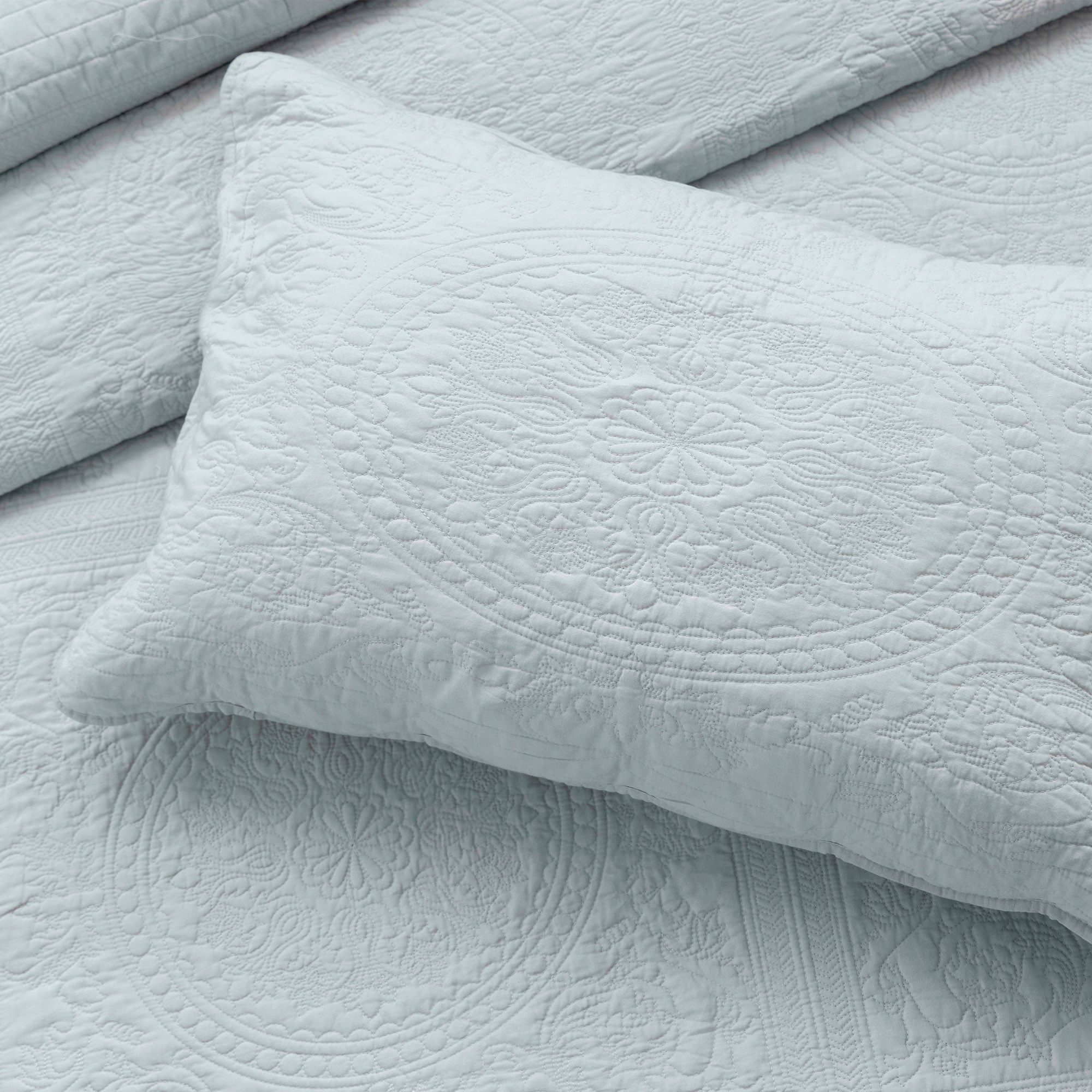 Bianca Duck Egg Quilt Set Volpes