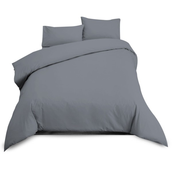 Charcoal Cotton 200tc Duvet Cover Set Volpes