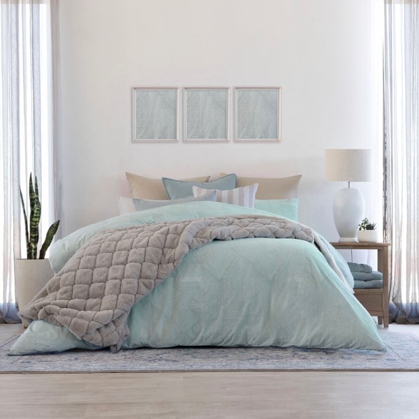 THEO DUCK EGG DUVET COVER SET Volpes