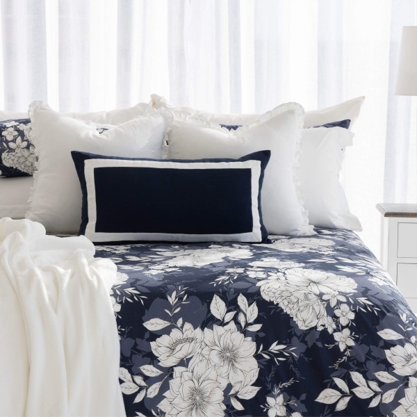 Azalia Midnight Blue Duvet Cover Set Volpes
